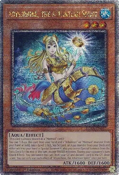 Image for Abyssrhine, the Atlantean Spirit (Quarter Century Secret Rare) (Rage of the Abyss) (ROTA-EN017) - YuGiOh