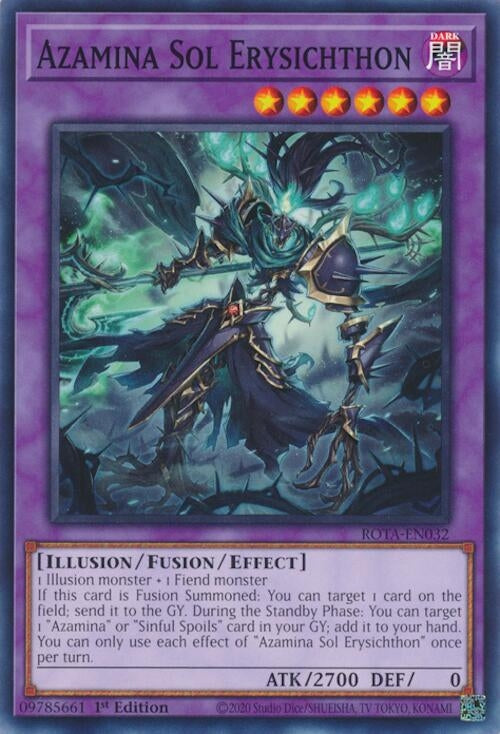 Image for Azamina Sol Erysichthon (Rage of the Abyss) (ROTA-EN032) - YuGiOh