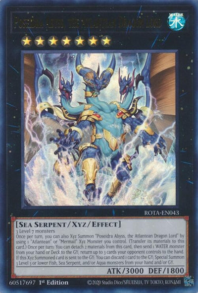 Image for Poseidra Abyss, the Atlantean Dragon Lord (Rage of the Abyss) (ROTA-EN043) - YuGiOh
