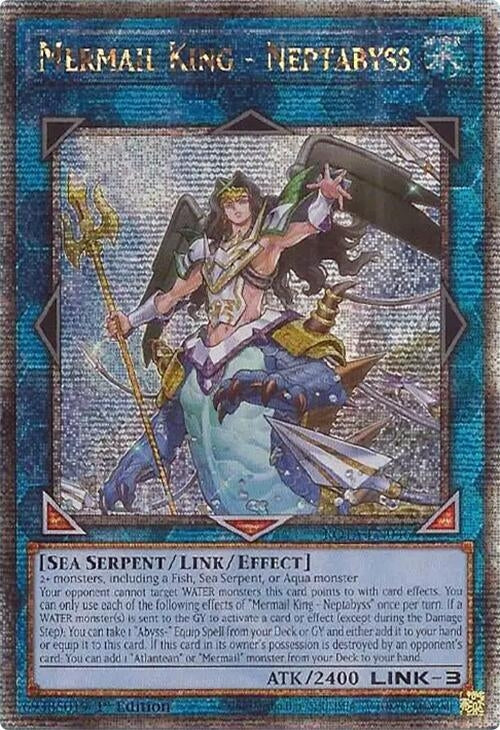 Image for Mermail King - Neptabyss (Quarter Century Secret Rare) (Rage of the Abyss) (ROTA-EN046) - YuGiOh