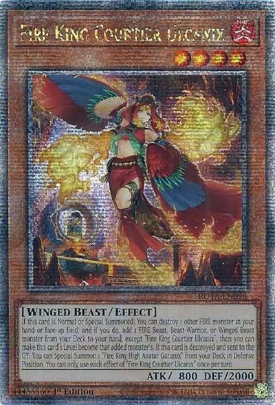 Image for Fire King Courtier Ulcanix (Quarter Century Secret Rare) (Rage of the Abyss) (ROTA-EN098) - YuGiOh