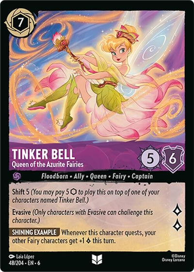 Image for Tinker Bell - Queen of the Azurite Fairies (Azurite Sea) (48/204) - Disney Lorcana