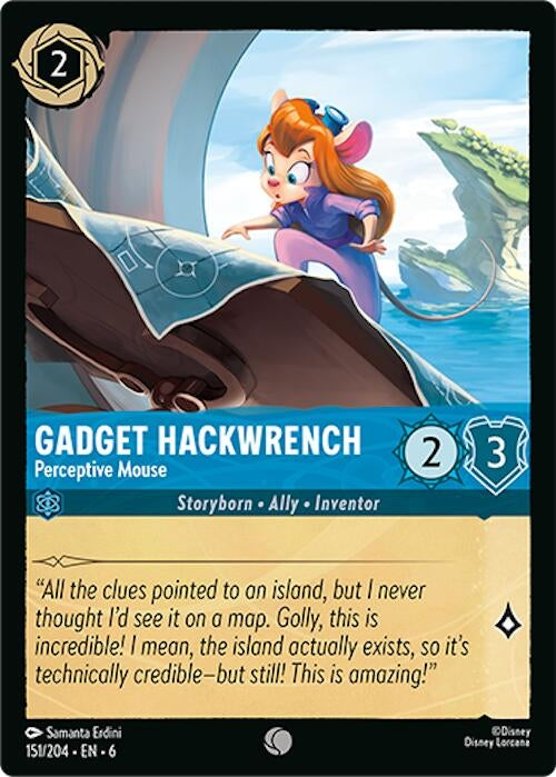 Image for Gadget Hackwrench - Perceptive Mouse (Azurite Sea) (151/204) - Disney Lorcana