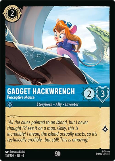 Image for Gadget Hackwrench - Perceptive Mouse (Azurite Sea) (151/204) - Disney Lorcana
