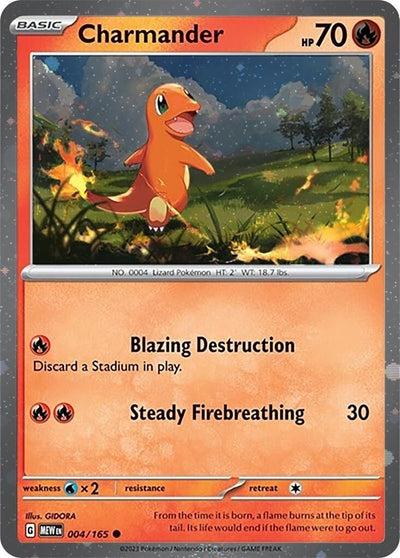 Image for Charmander - 004/165 (Cosmos Holo) (SV: Scarlet & Violet Promo Cards) (004/165) - Pokemon