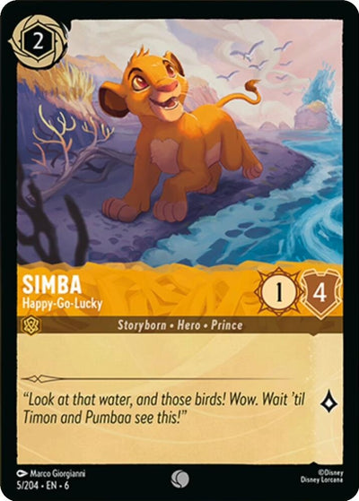 Image for Simba - Happy-Go-Lucky (Azurite Sea) (5/204) - Disney Lorcana