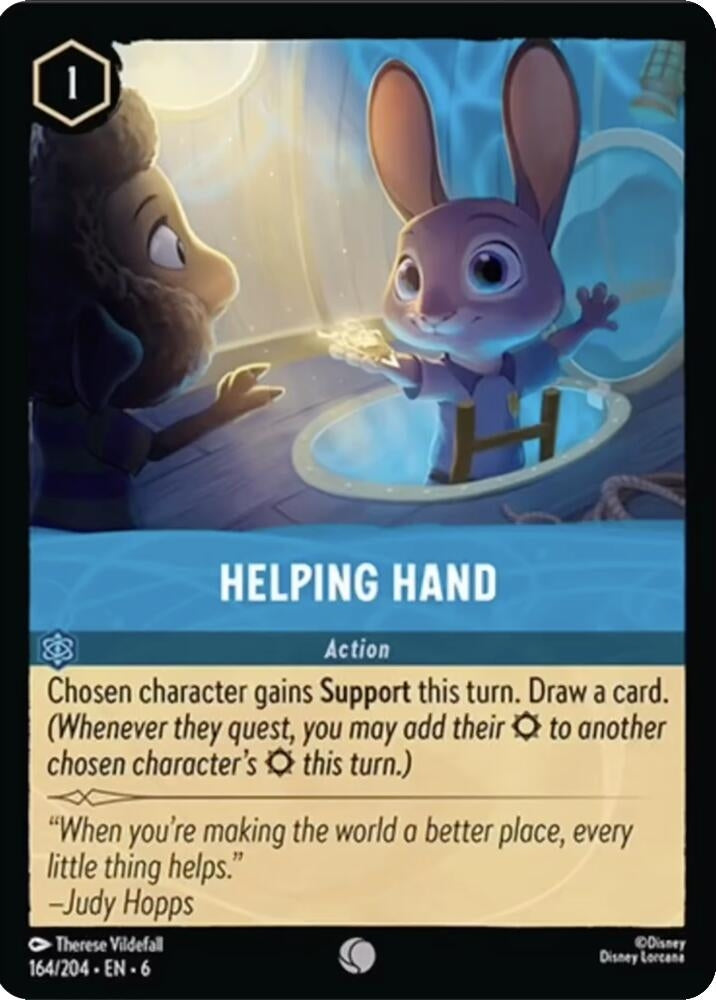 Image for Helping Hand (Azurite Sea) (164/204) - Disney Lorcana