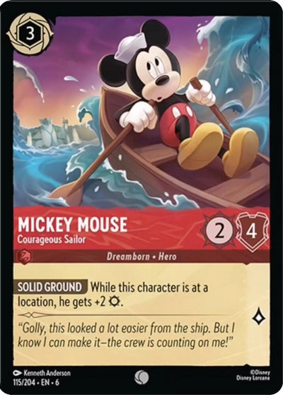Image for Mickey Mouse - Courageous Sailor (Azurite Sea) (115/204) - Disney Lorcana