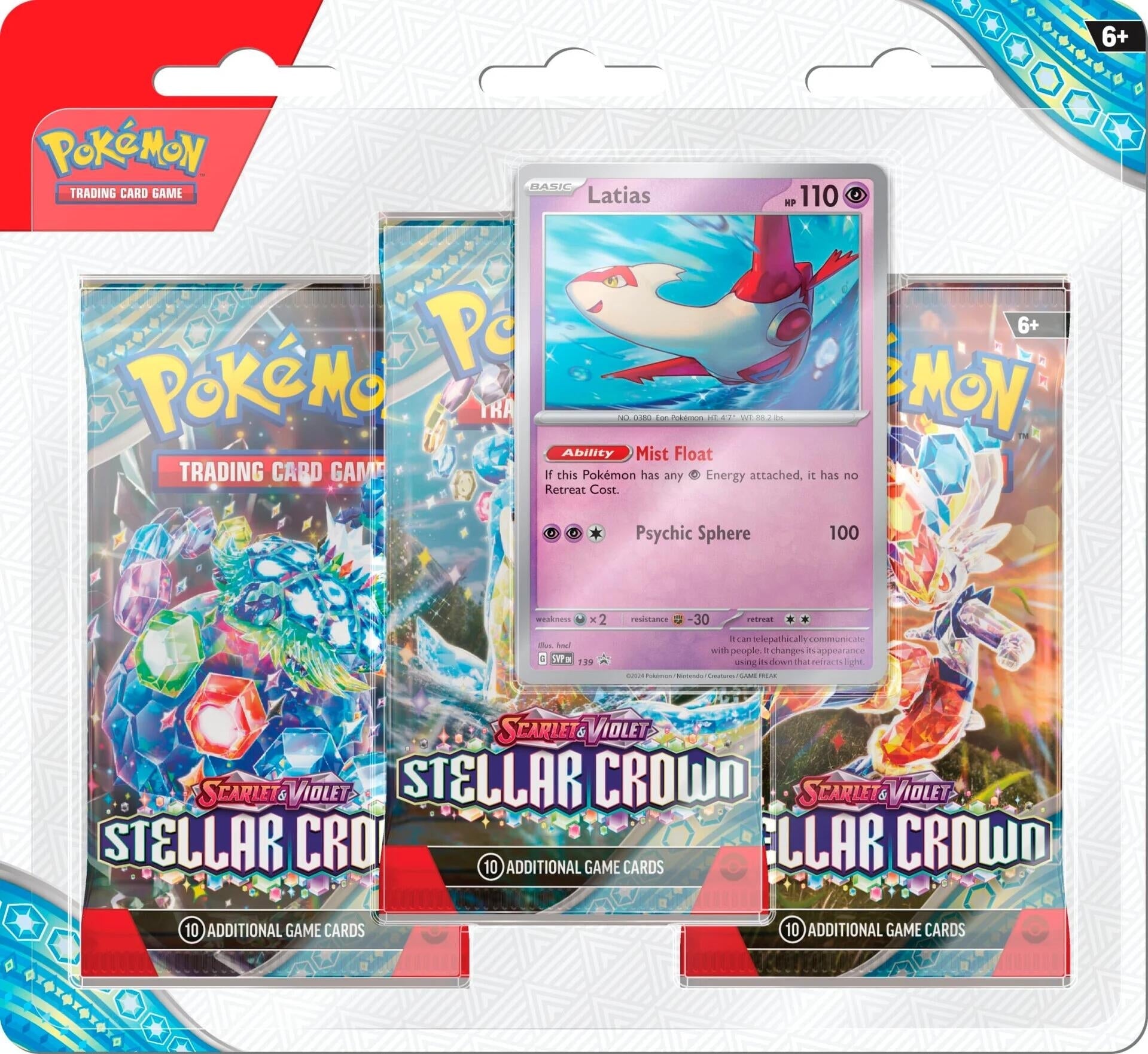Stellar Crown 3 Pack Blisters [Latias] (SV07)