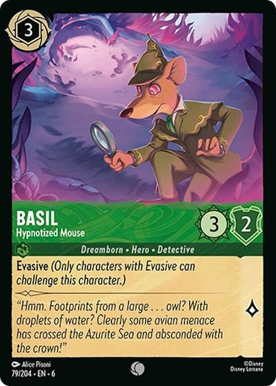 Image for Basil - Hypnotized Mouse (Azurite Sea) (79/204) - Disney Lorcana