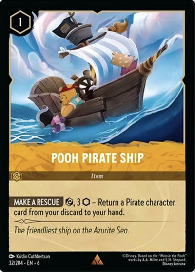 Image for Pooh Pirate Ship (Azurite Sea) (32/204) - Disney Lorcana