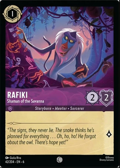 Image for Rafiki - Shaman of the Savanna (Azurite Sea) (42/204) - Disney Lorcana