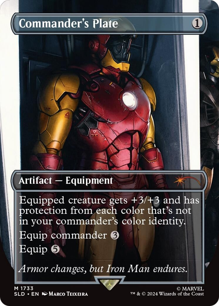 Image for Commander's Plate (1733) (Rainbow Foil) (Secret Lair Drop Series) (1733) - Magic: The Gathering
