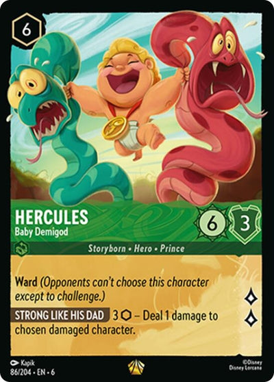 Image for Hercules - Baby Demigod (Azurite Sea) (86/204) - Disney Lorcana