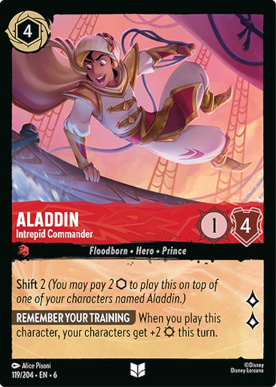 Image for Aladdin - Intrepid Commander (Azurite Sea) (119/204) - Disney Lorcana