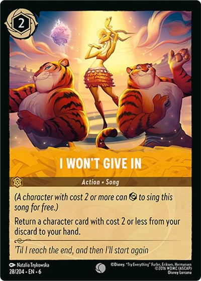 Image for I Won't Give In (Azurite Sea) (28/204) - Disney Lorcana