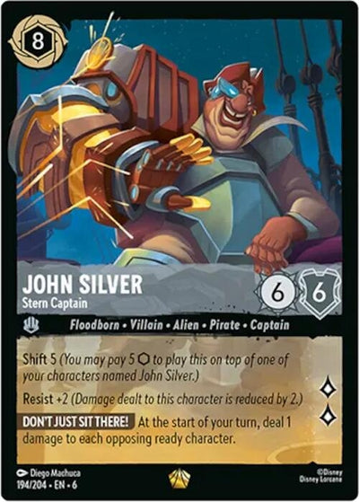 Image for John Silver - Stern Captain (Azurite Sea) (194/204) - Disney Lorcana
