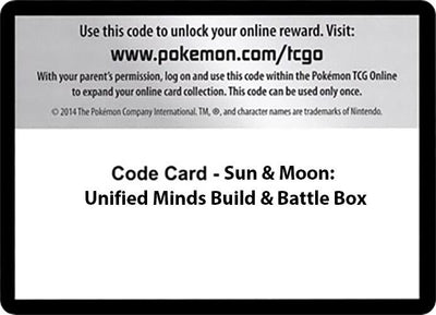 Image for Code Card - Sun & Moon Unified Minds Build & Battle Box - Pokemon