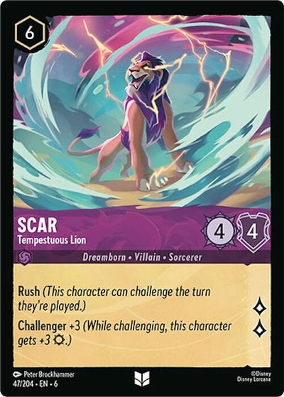 Image for Scar - Tempestuous Lion (Azurite Sea) (47/204) - Disney Lorcana