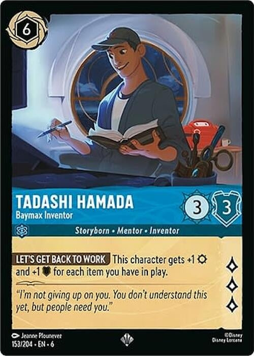 Image for Tadashi Hamada - Baymax Inventor (Azurite Sea) (153/204) - Disney Lorcana