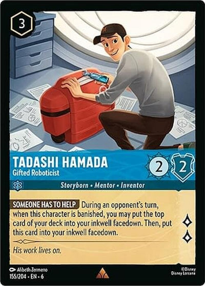 Image for Tadashi Hamada - Gifted Roboticist (Azurite Sea) (155/204) - Disney Lorcana