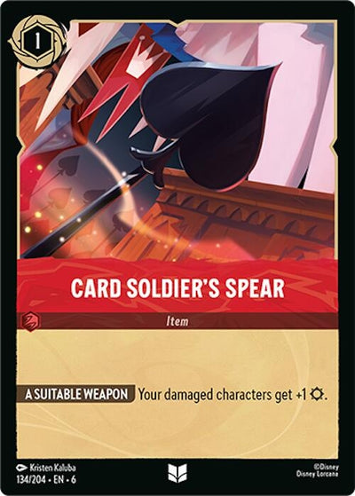 Image for Card Soldier's Spear (Azurite Sea) (134/204) - Disney Lorcana