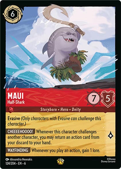 Image for Maui - Half-Shark (Azurite Sea) (124/204) - Disney Lorcana