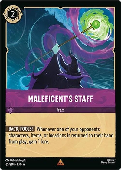 Image for Maleficent's Staff (Azurite Sea) (65/204) - Disney Lorcana