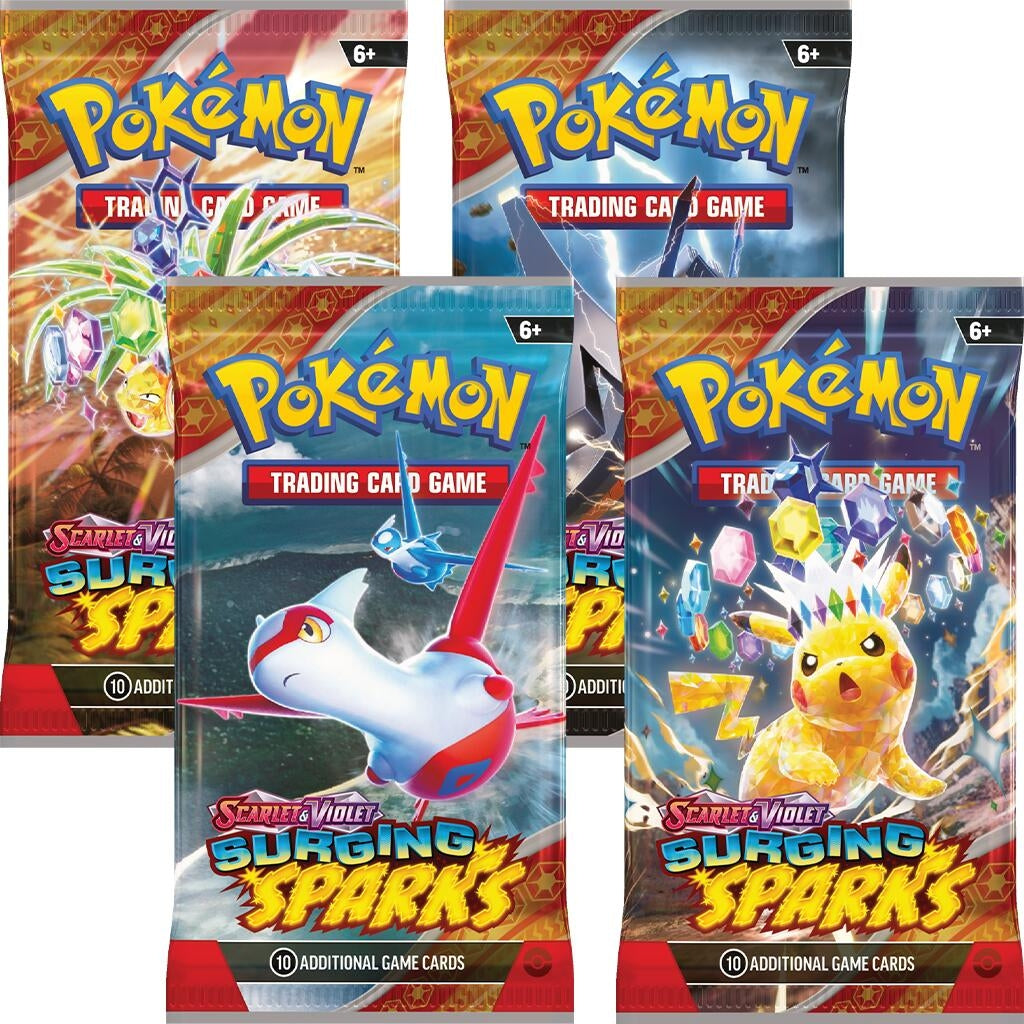 Surging Sparks Booster Pack Art Bundle [Set of 4] (SV08)