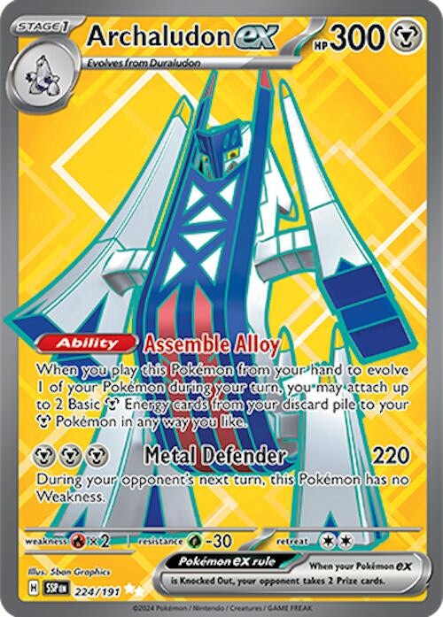 Image for Archaludon ex (SV08: Surging Sparks) (224/191) - Pokemon