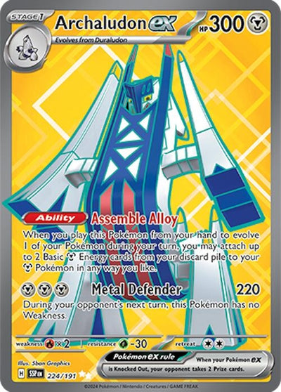 Image for Archaludon ex (SV08: Surging Sparks) (224/191) - Pokemon