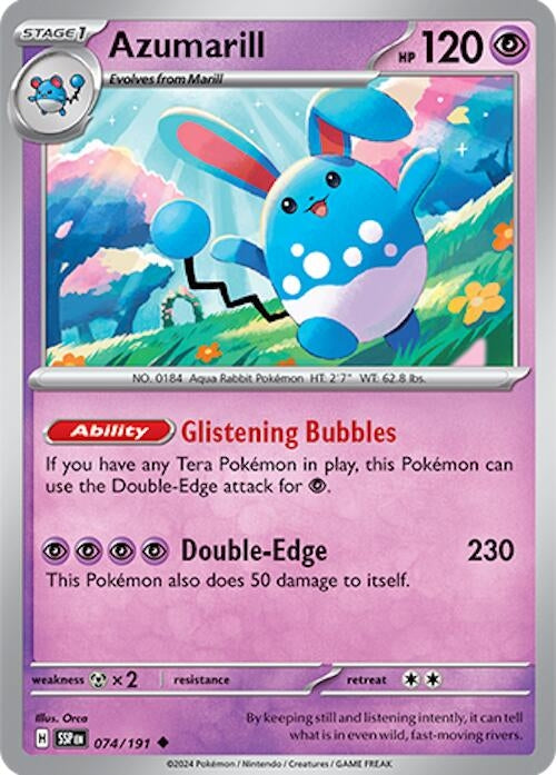 Image for Azumarill (SV08: Surging Sparks) (074/191) - Pokemon