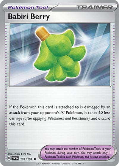Image for Babiri Berry (SV08: Surging Sparks) (163/191) - Pokemon