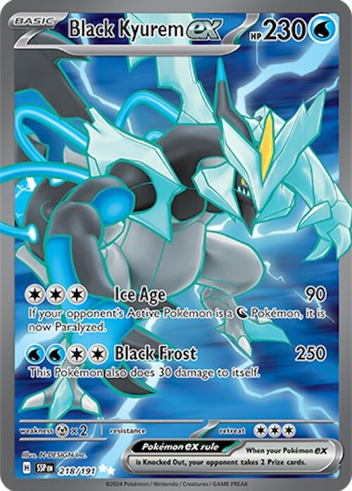 Image for Black Kyurem ex (SV08: Surging Sparks) (218/191) - Pokemon