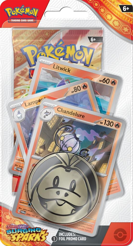 Surging Sparks Premium Checklane Blister [Chandelure] (SV08)