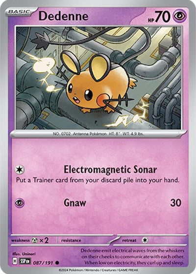 Image for Dedenne (SV08: Surging Sparks) (087/191) - Pokemon