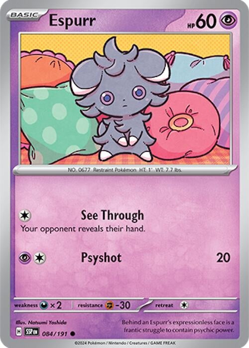 Image for Espurr (SV08: Surging Sparks) (084/191) - Pokemon