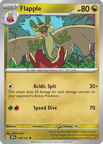 Image for Flapple (SV08: Surging Sparks) (139/191) - Pokemon