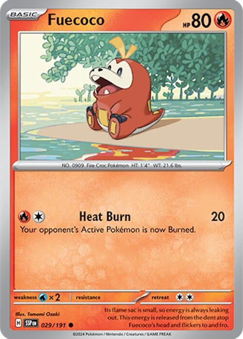Image for Fuecoco (SV08: Surging Sparks) (029/191) - Pokemon
