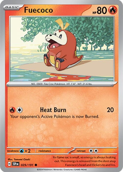 Image for Fuecoco (SV08: Surging Sparks) (029/191) - Pokemon
