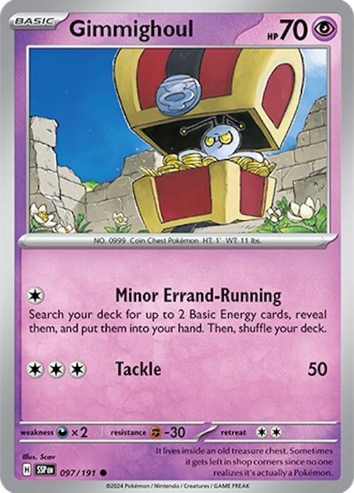 Image for Gimmighoul (SV08: Surging Sparks) (097/191) - Pokemon