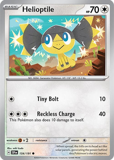 Image for Helioptile (SV08: Surging Sparks) (154/191) - Pokemon