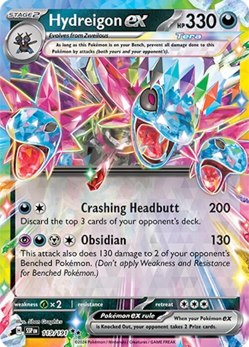 Image for Hydreigon ex (SV08: Surging Sparks) (119/191) - Pokemon