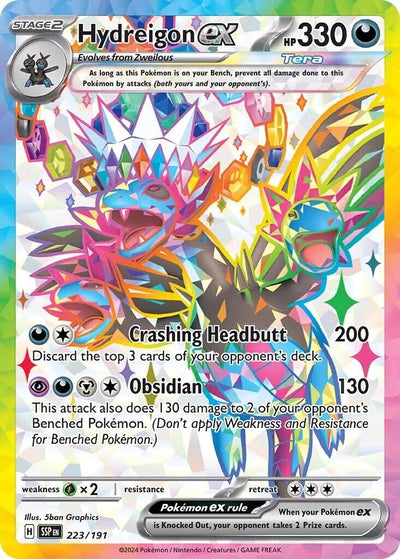 Image for Hydreigon ex (SV08: Surging Sparks) (223/191) - Pokemon