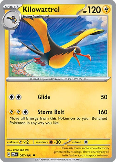 Image for Kilowattrel (SV08: Surging Sparks) (067/191) - Pokemon