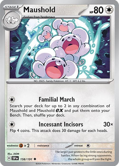 Image for Maushold (SV08: Surging Sparks) (158/191) - Pokemon