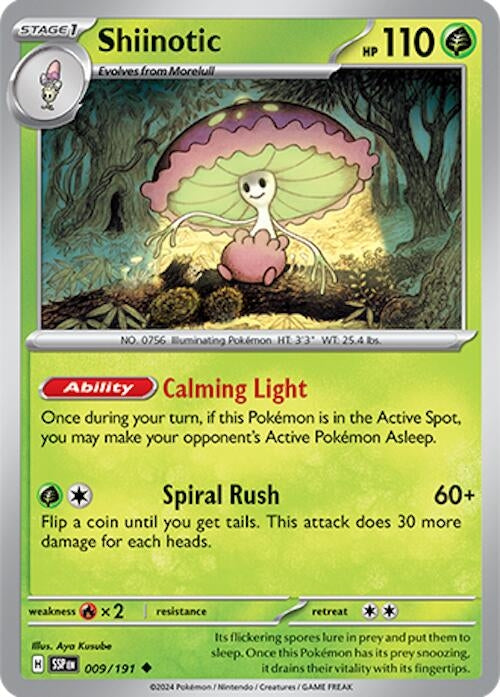 Image for Shiinotic (SV08: Surging Sparks) (009/191) - Pokemon