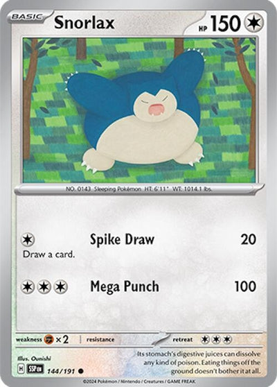 Image for Snorlax (SV08: Surging Sparks) (144/191) - Pokemon