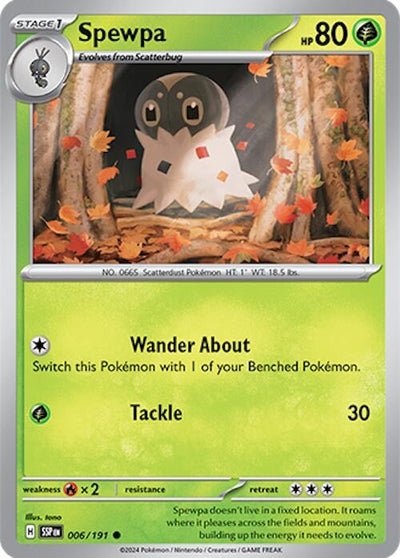 Image for Spewpa (SV08: Surging Sparks) (006/191) - Pokemon