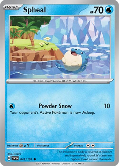 Image for Spheal (SV08: Surging Sparks) (043/191) - Pokemon